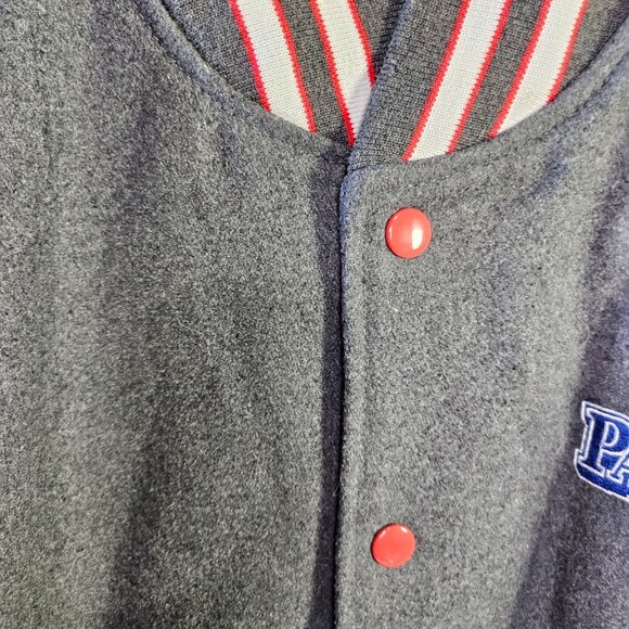 Varsity All Star Pac West National Champion Varsity Jacket Red Leather Sleeves - Picture 3 of 8